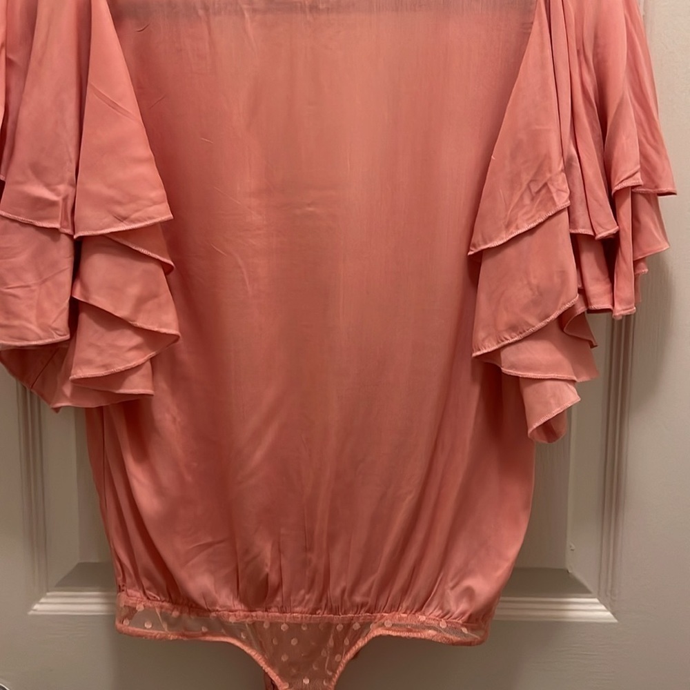 Free People Intimates. Call Me Later Bodysuit. Peach. Size Small. NWOT - Picture 10 of 14
